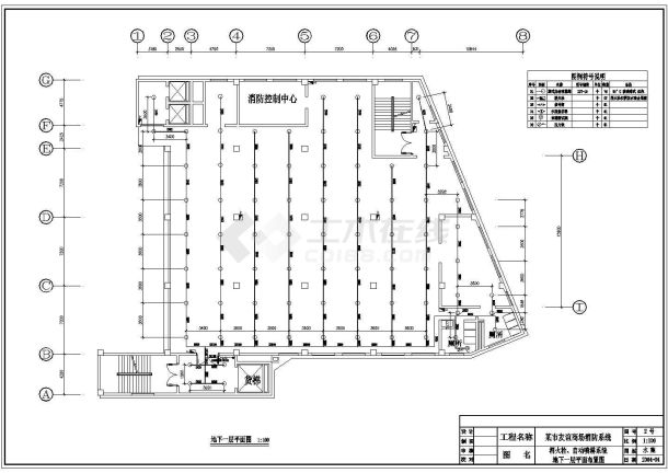 友谊商场消防给排水系统规划CAD布置图-图一