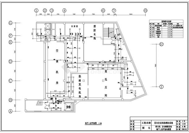 友谊商场消防给排水系统规划CAD布置图-图二