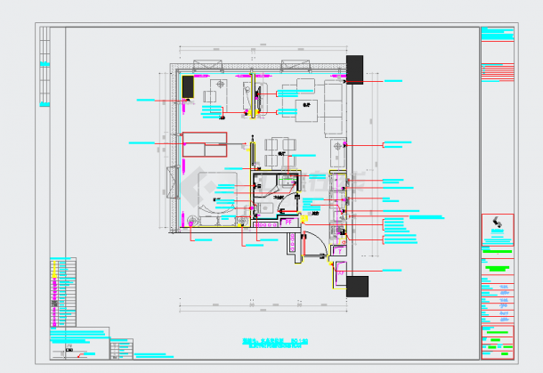 某地五套不同户型样板房设计全套施工图CAD图纸-图一