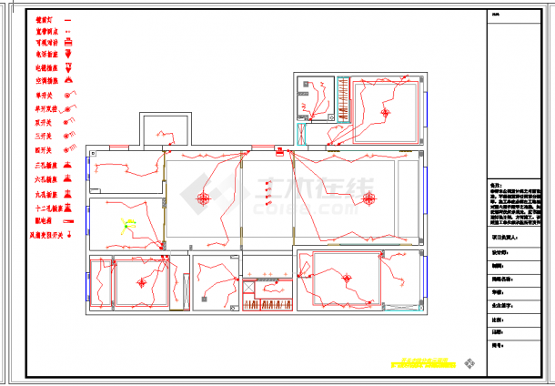 某地雅致空间新中式风格三居室样板间装修施工图含效果CAD图纸-图二