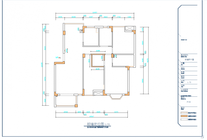 江西现代新中式三居室样板间装修施工图CAD图纸_图1