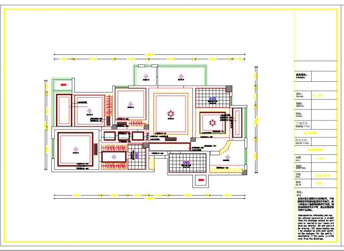 深圳时尚简约三室两厅室内设计CAD图纸_图1