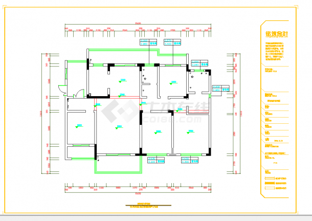原创现代简约时尚4层别墅室内设计CAD图纸-图二