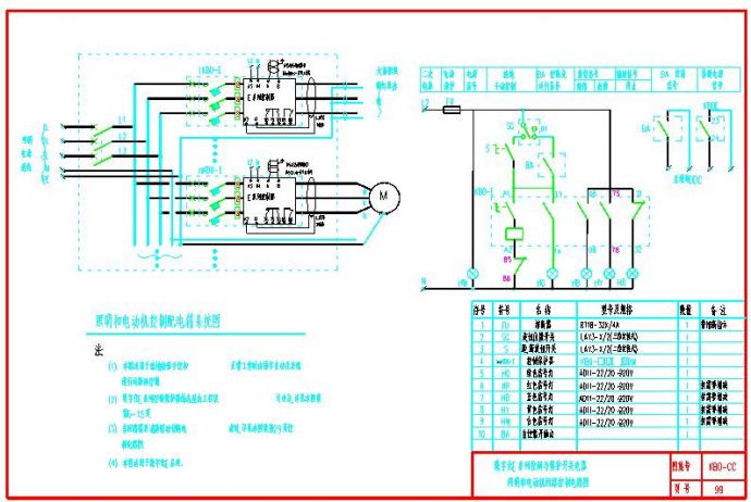 KB0-CC-99E系列照明和电动机回路控制电路图.dwg_图1