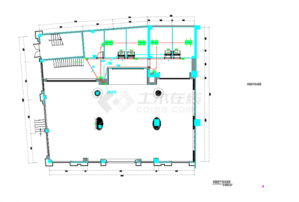湖南高端商品房售楼部室内装修设计施工图CAD图纸-图一