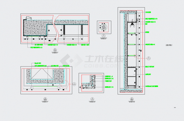 湖南高端商品房售楼部室内装修设计施工图CAD图纸-图二