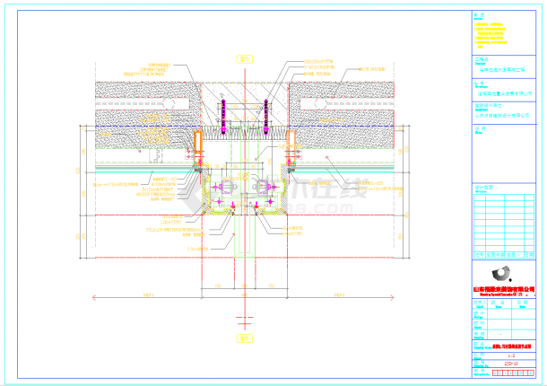 某地石材幕墙系统节点图CAD图纸-图一