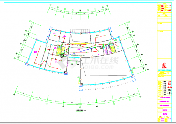 某地金融实训基地-电施工图CAD图纸-图二