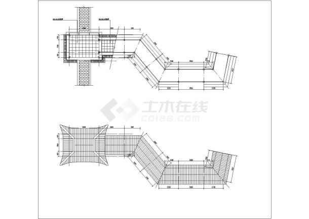 老街环境整治工程(廊 水榭 牌坊 树池)--景观-图一