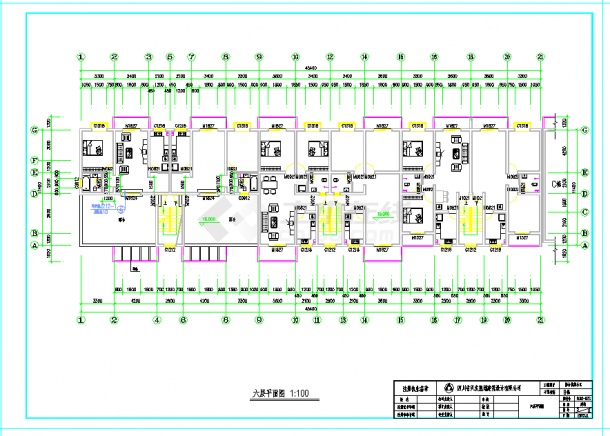 某地某小区住宅楼建筑施工图带效果图CAD图纸-图二