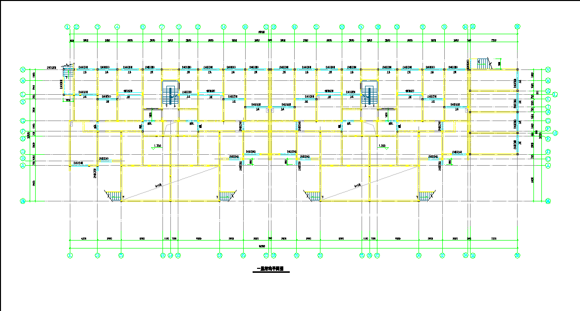 某地上海某住宅商业项目多层住宅结构设计图CAD图纸