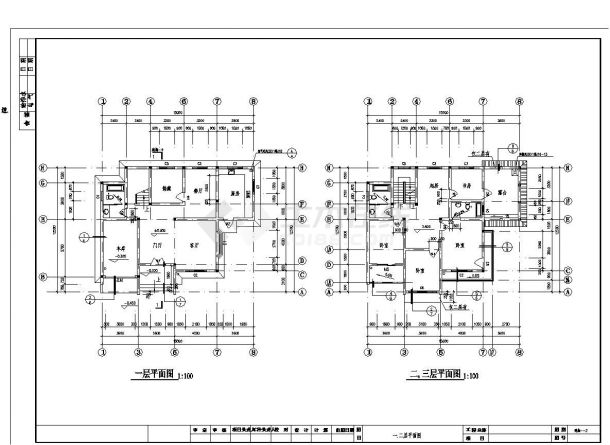 某城市独立别墅建筑结构布置CAD参考详图-图一