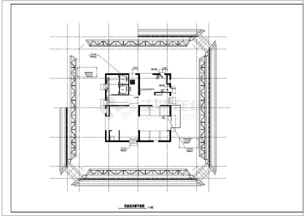 上海某40层商业中央广场全套空调通风防排烟系统设计施工图（平面图全面）-图二