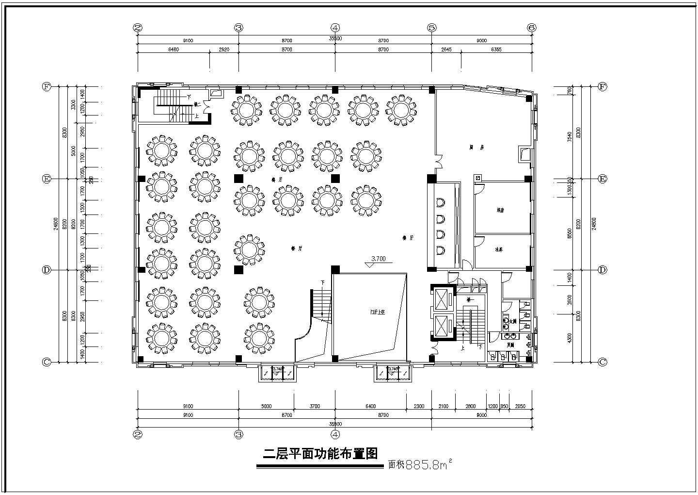 广州某精品酒店建筑施工设计cad图纸