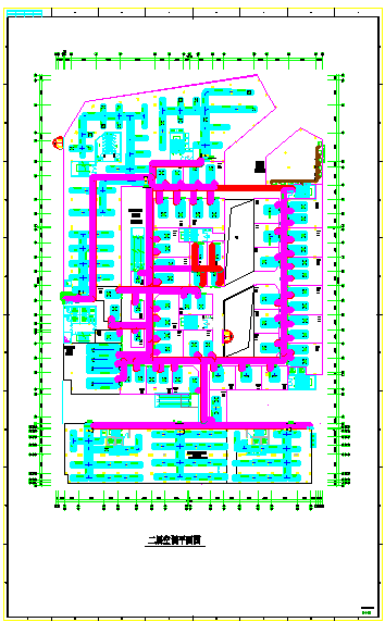 江西某商业中心广场暖通空调设计施工全套cad图-图二