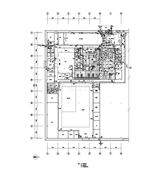 四川省加工车间水电空调施工图CAD规划详图-图二