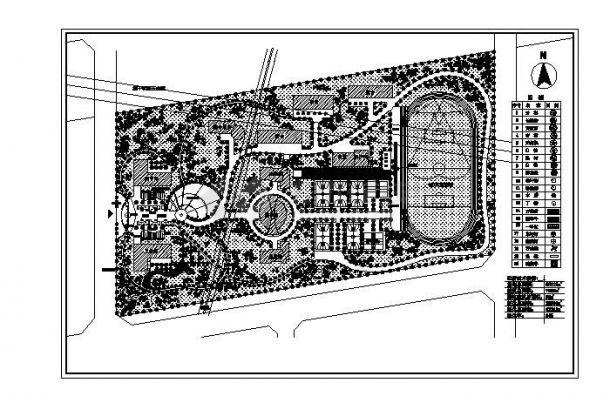 某中学校园景观规划总平面图