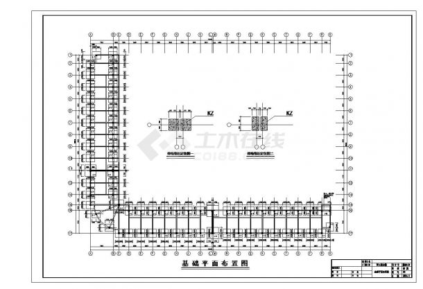 某城市农行建筑工程结构布置CAD参考详图-图一