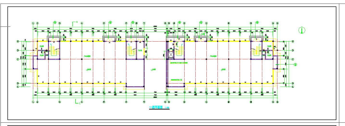 某地某工厂综合办公楼建筑施工图CAD图纸