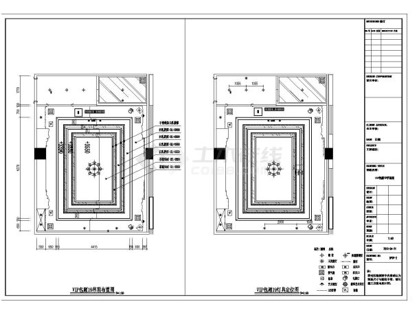 立面圖,包含vip包廂19平面佈置圖,vip包廂19地面材質圖,vip包廂19吊頂