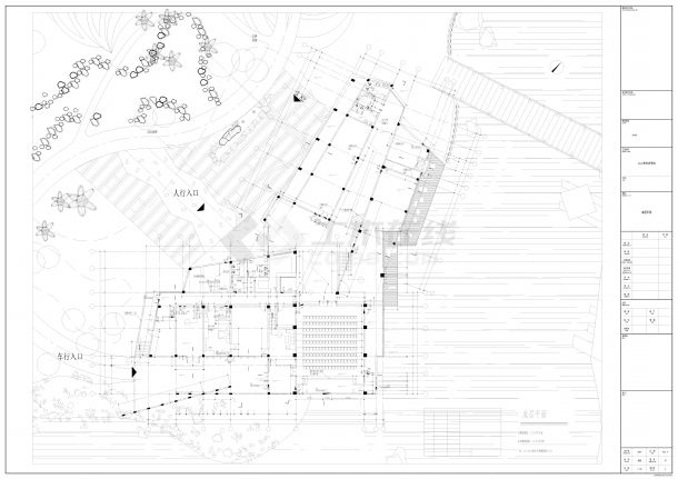 3层艺术史学馆博物馆建筑设计施工图-图二