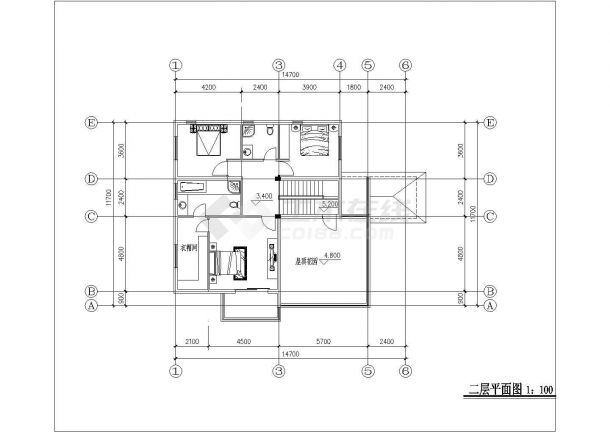 二层欧式精品独栋别墅楼全套施工设计cad图纸-图一