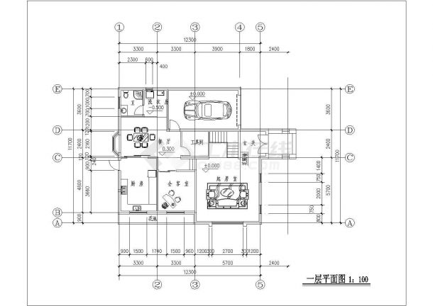 二层欧式精品独栋别墅楼全套施工设计cad图纸-图二