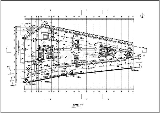 苏州某商业街某二十九层办公楼建筑施工设计cad图纸-图二