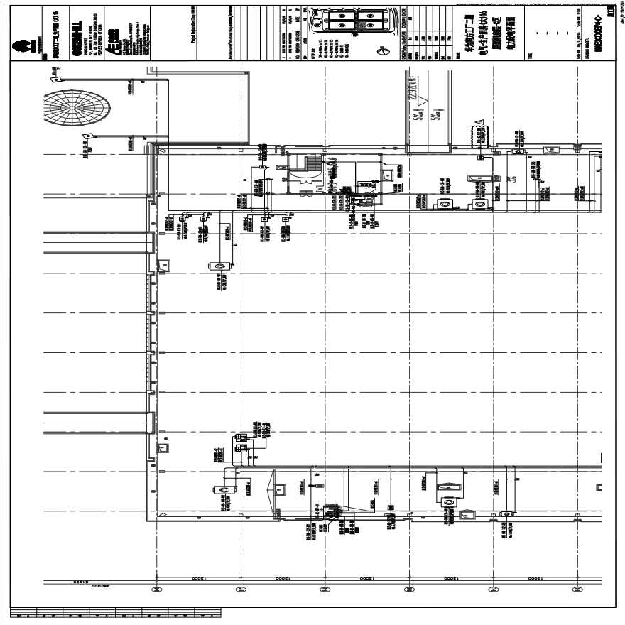 HWE2CD13EP4-C-电气-生产用房(大)16屋面机房层-C区电力配电平面图.PDF-图一