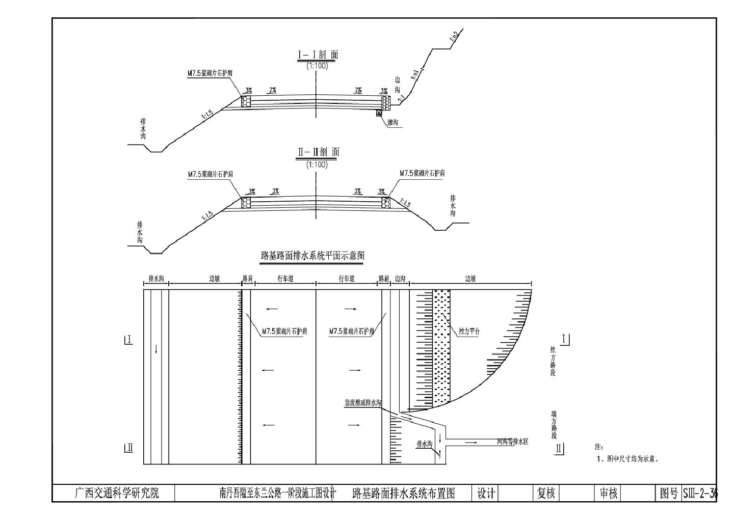 路基及路面排水系统布置图