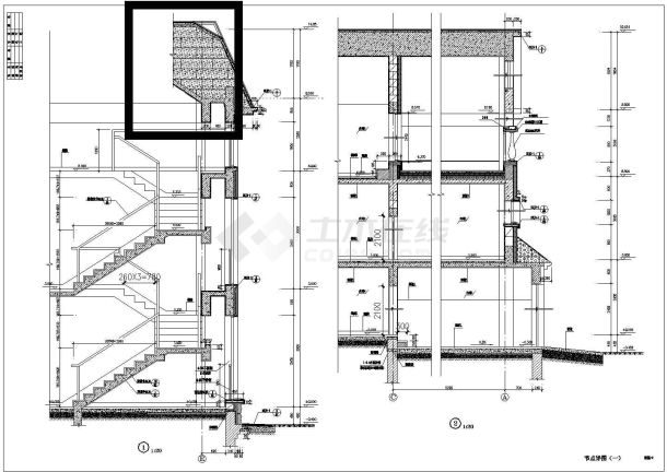 兰州市某小区450平米3层砖混结构单体别墅建筑设计CAD图纸-图一