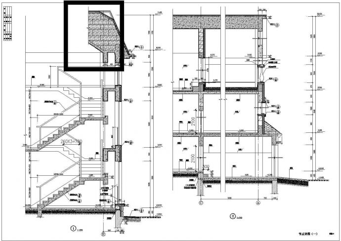 兰州市某小区450平米3层砖混结构单体别墅建筑设计CAD图纸_图1