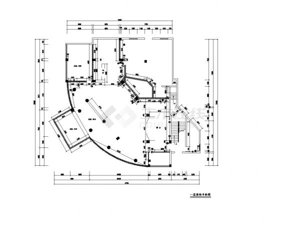 山东省现代风格室内装饰结构布置CAD参考施工图-图一