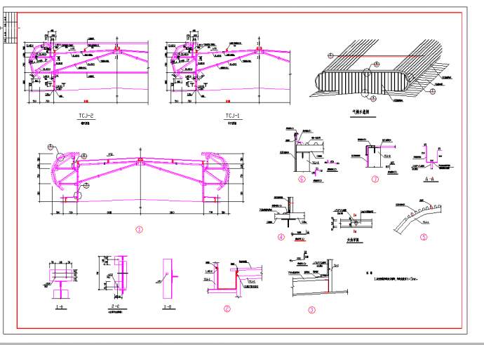 某地门式刚架厂房气楼节点构造详图CAD图纸_图1