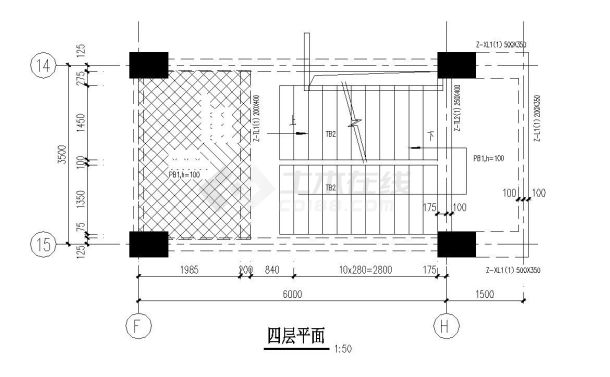 某市医院门诊楼综合楼加固改造结构施工图CAD规划详图-图一