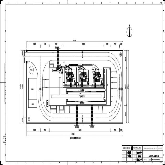110-A3-3-D0109-02 变电所光缆、电缆敷设布置图.pdf_图1