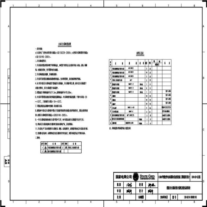 110-A2-6-S0102-01 消防灭火器材设计说明及设备材料表.pdf_图1