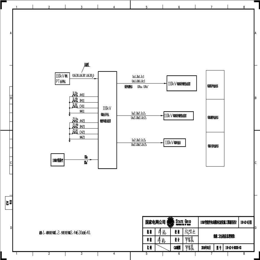 110-A2-6-D0205-03 线路二次系统信息逻辑图1.pdf-图一