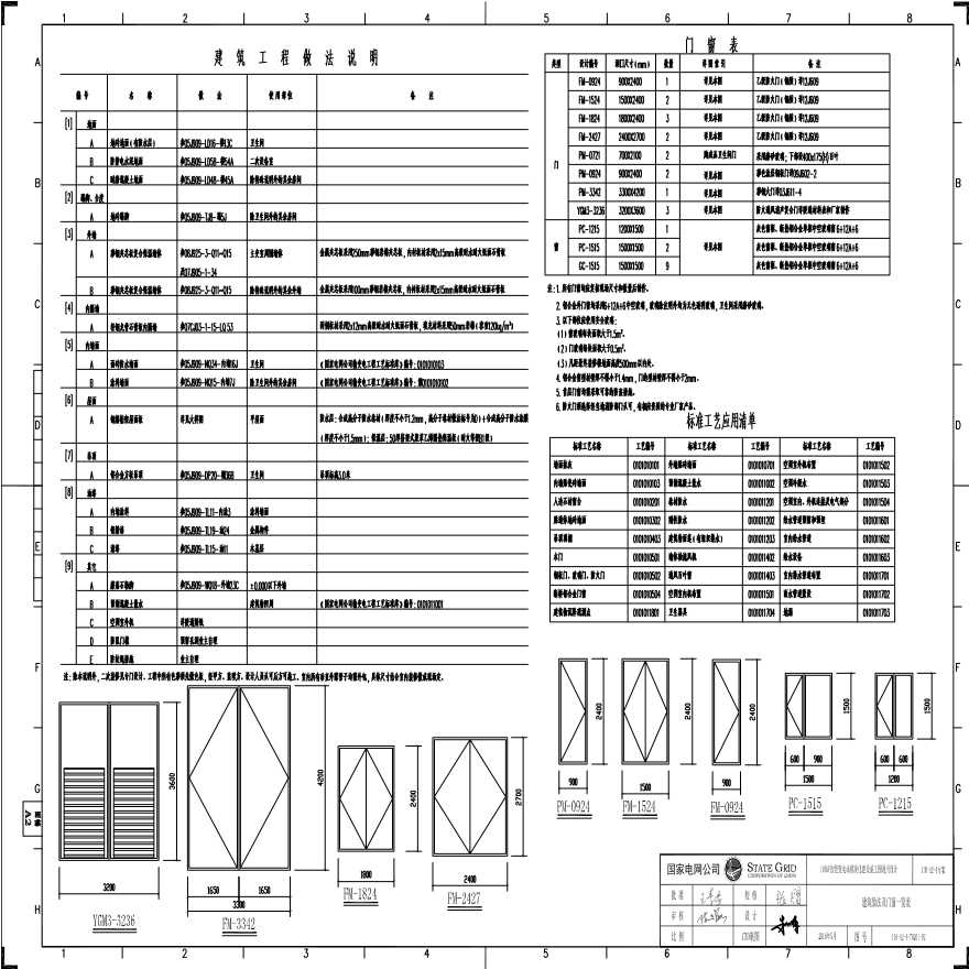 110-A2-4-T0201-02 建筑做法及门窗一览表.pdf-图一