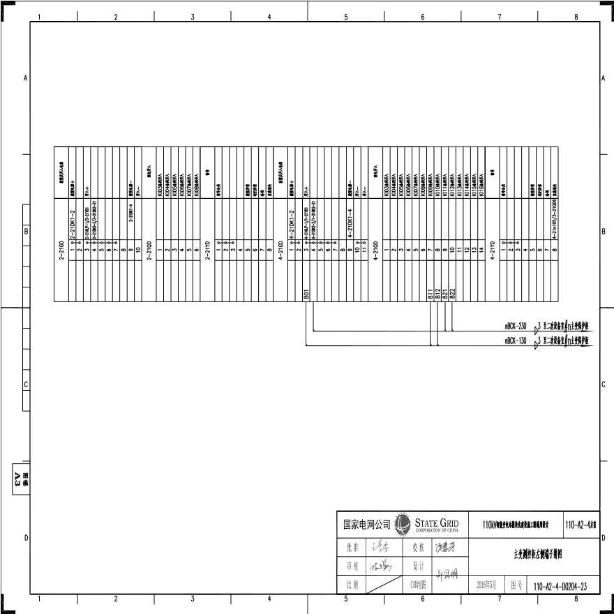 110-A2-4-D0204-23 主变压器测控柜左侧端子排图.pdf-图一