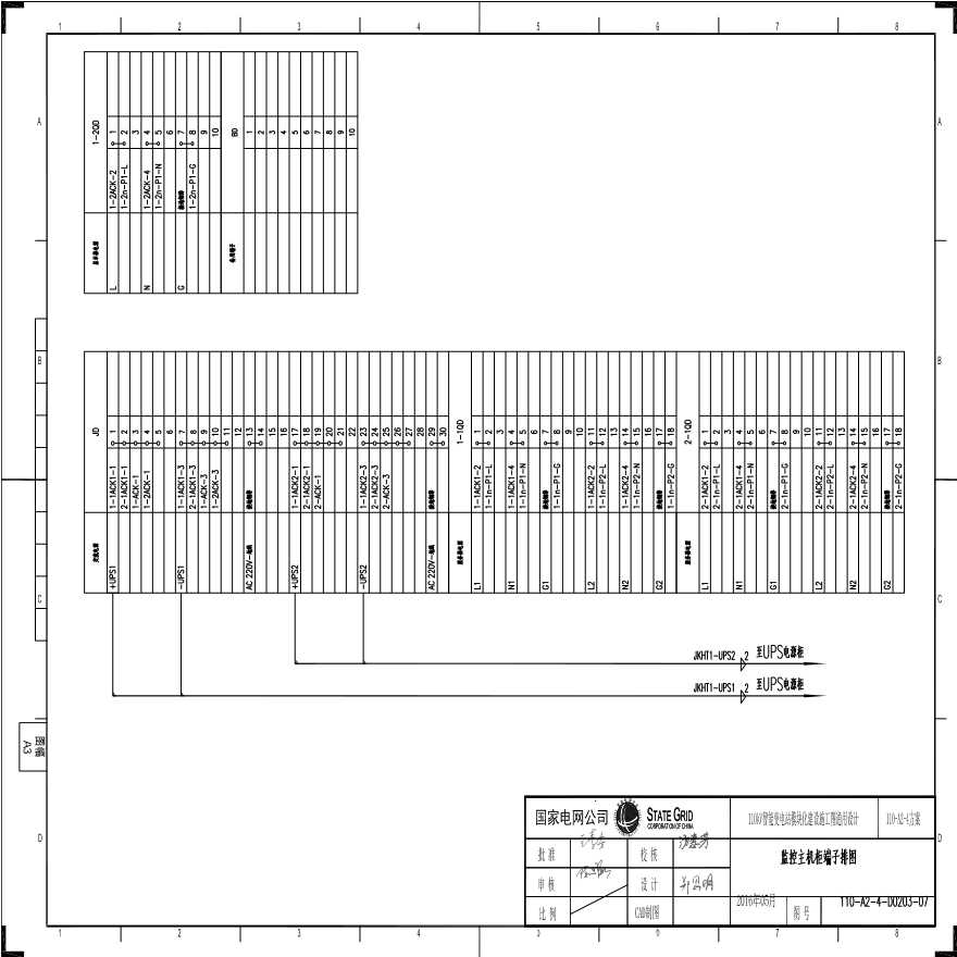 110-A2-4-D0203-07 监控主机柜端子排图.pdf-图一