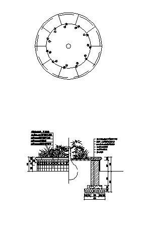 本工程为汇翠园b地块树池坐凳详图,包含平面图,立面图,剖面图等,图纸