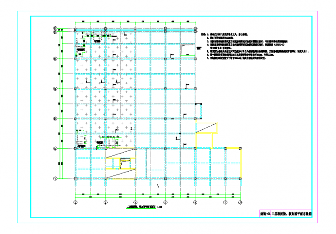 某地板加固平面布置图CAD图纸_图1