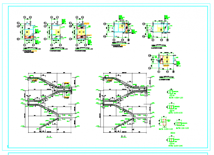 某地某楼梯构造详图结构平面CAD图纸_图1
