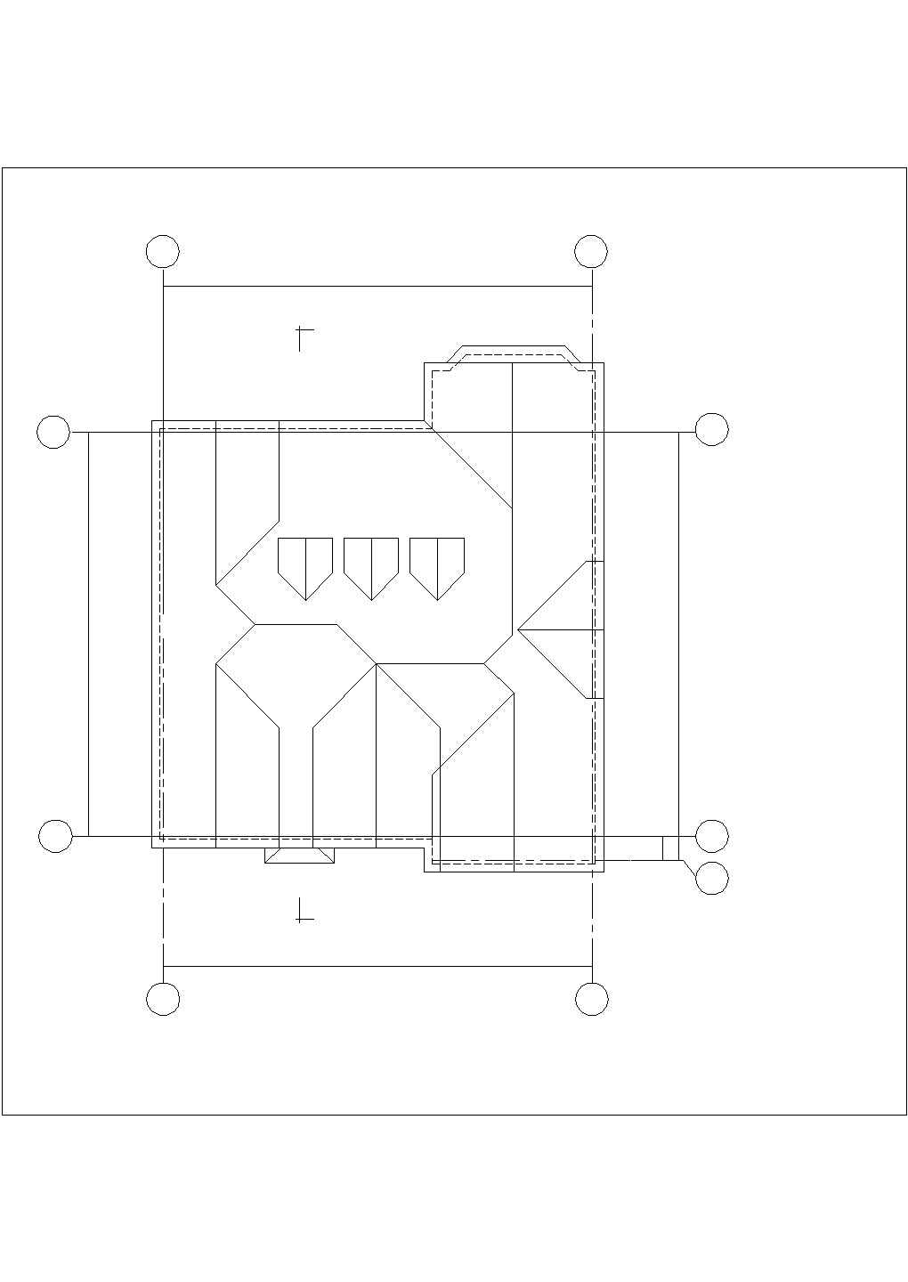 2-3层砖混结构独栋别墅平立剖面设计CAD图纸（三套）