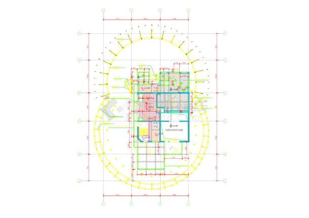 GS-242 - 机房层(R2F)结构平面布置图 CAD图-图一