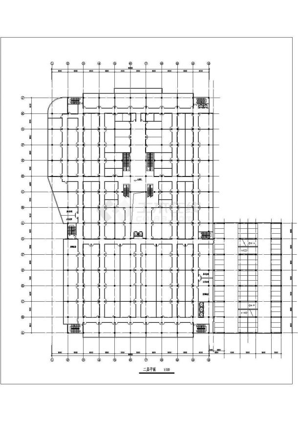 红桥天雅市场全套建筑施工设计cad图纸（含）效果图-图一