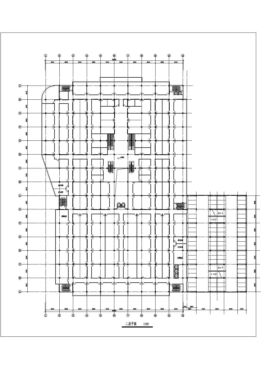 红桥天雅市场全套建筑施工设计cad图纸（含）效果图