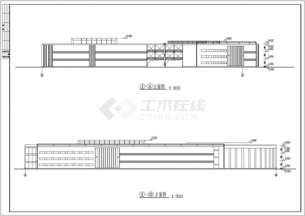 商场建筑全套施工设计cad图纸（含各层平面图）-图一