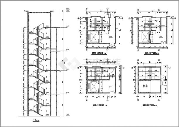 某大型豪华酒店楼全套建筑施工设计cad图纸（含各层平面图）-图二